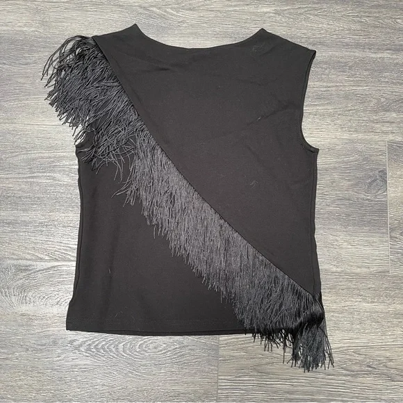 W5 Black Fringe Women's Top Size S - Picture 6 of 6